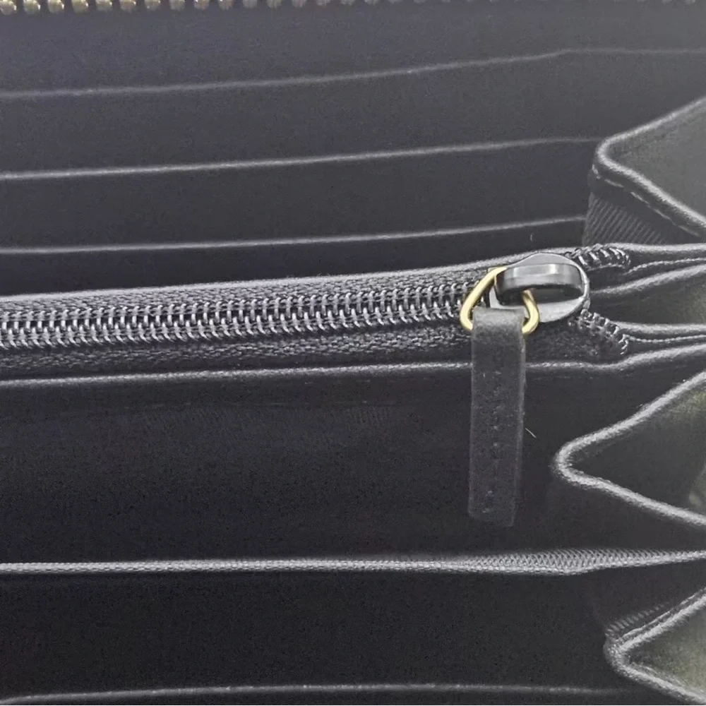 Gucci Black Wallet with Gold Logo